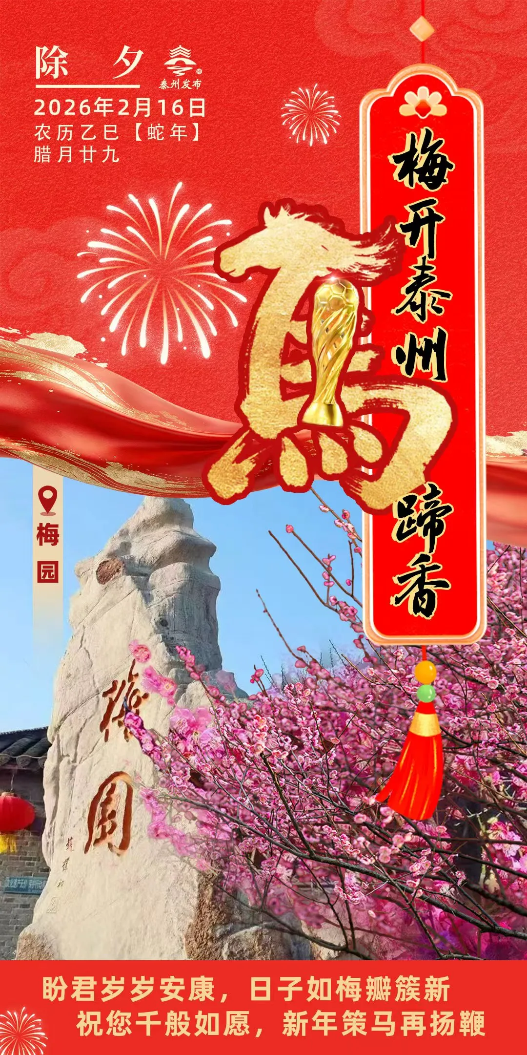 拜年啦丨梅开泰州马蹄香