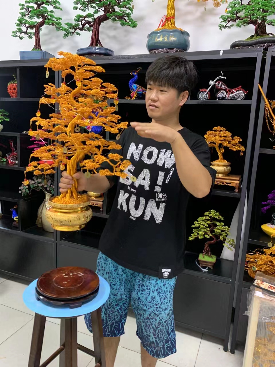 创意盆景编出别样创业路