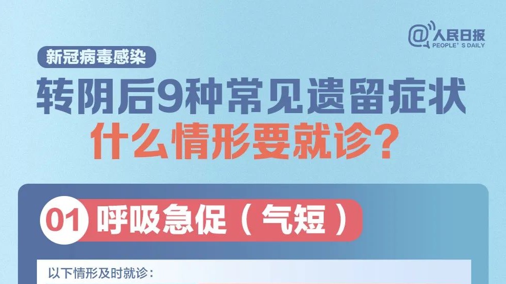 转阴后9种常见遗留症状，什么情形要就诊？