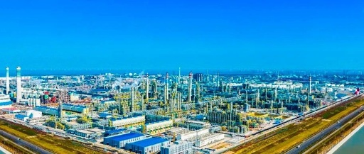 盛虹化工新材料项目首台大件塔器安装落座