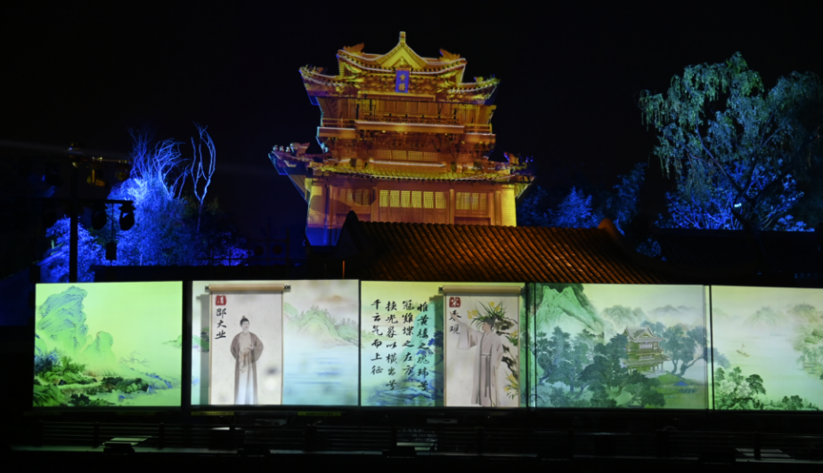 夜游云龙湖 光影会苏轼 徐州大型湖岛实景演出《彭城风华》打造城市夜游超级IP