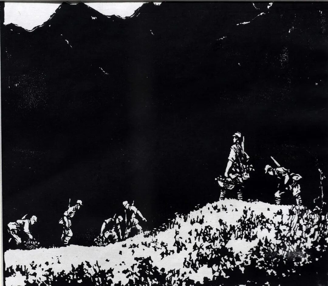 《摘野菜木刻版画》  彦涵.jpg