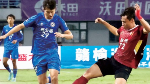 头球制胜 连云港队1∶0力克扬州队