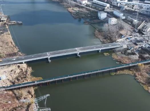 海州区洪门大桥试通车运营