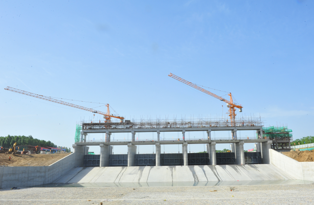 下游消力池,翼墙底板,墙身,闸底板,闸墩,闸门,排架,机架桥板预制,下游